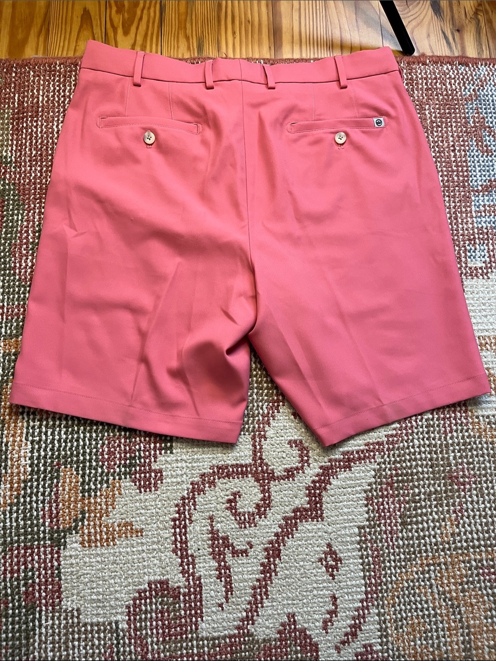 Peter Millar Men’s Coral Pink Performance Golf Shorts 34 Moisture Wicking - Picture 9 of 9